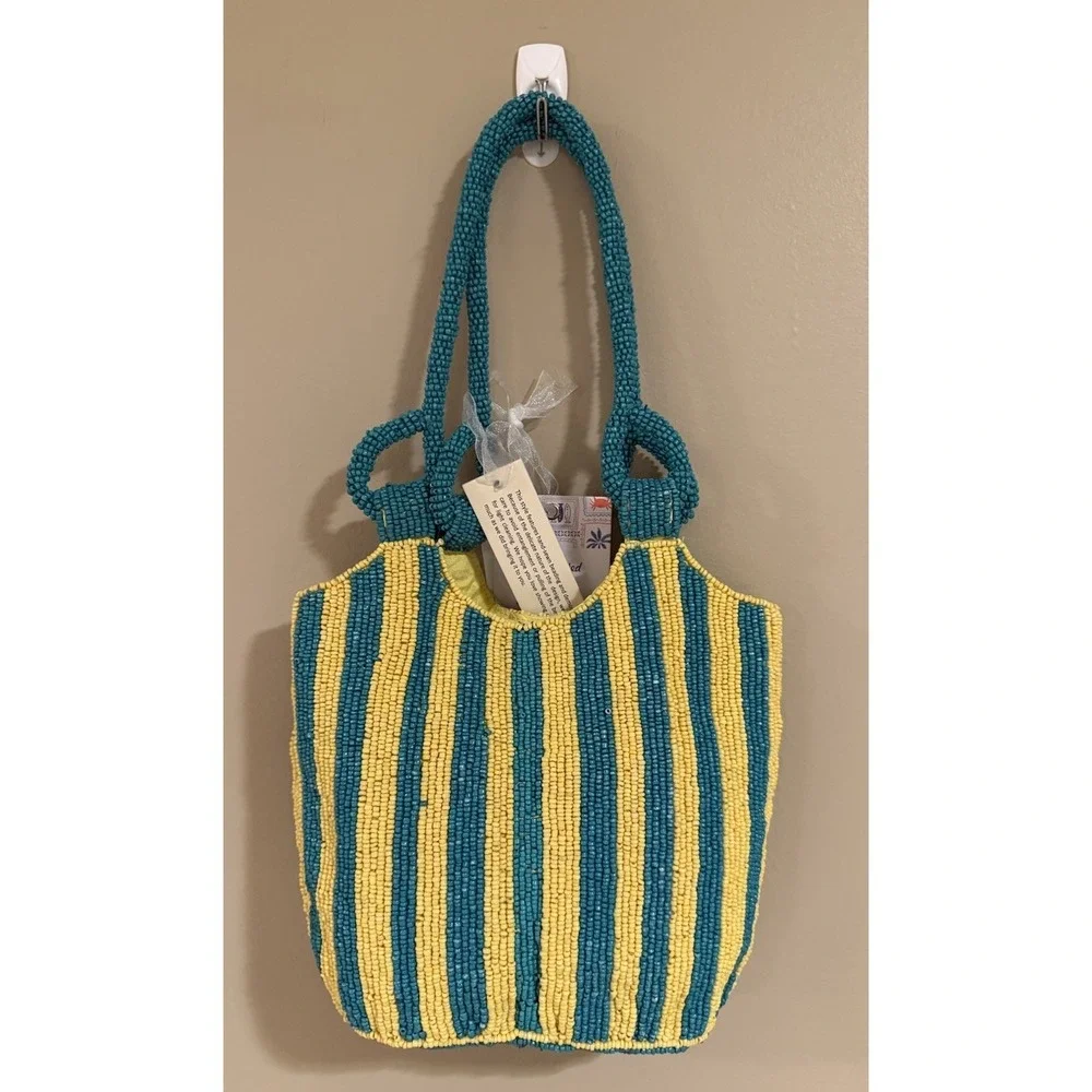 Viral‎ Handcrafted In India Beaded Sardines In A Can Handbag Purse NWT
